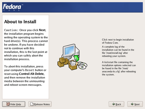 
	  About to install screen.
        