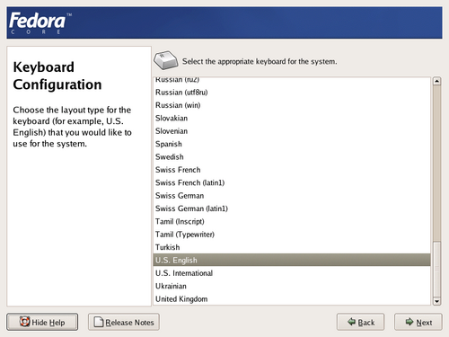 
	    Keyboard configuration screen.
	  
